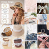 A collection of round heart button clips in various colors and materials for clothing and accessories.