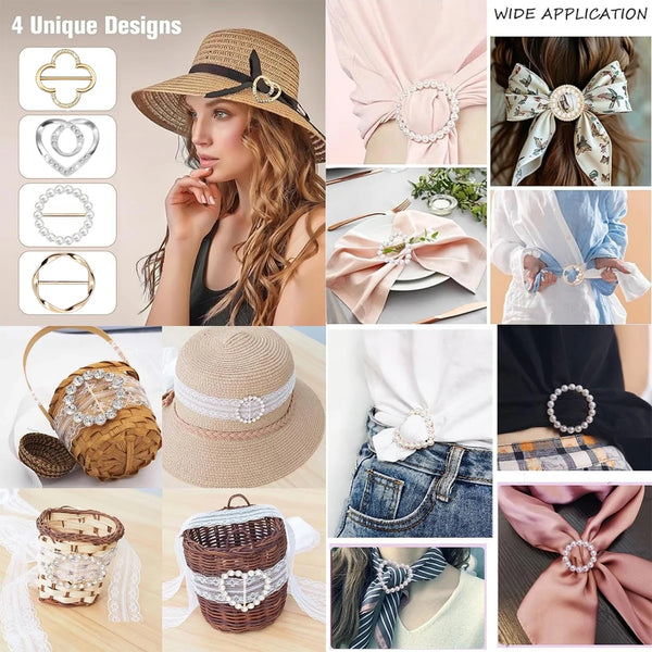 A collection of round heart button clips in various colors and materials for clothing and accessories.