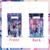 Front and back views of cartoon paper gift bags for parties and small treats featuring anime-style characters