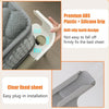 White ABS plastic clips with silicone grips for anti-slip bed sheet fastening