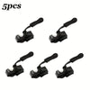A set of five detachable zipper pulls used for repairing bags, coats, and other items.
