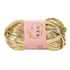 Spool of gold colored 3mm ice rope crochet yarn for crafting