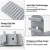 Gray anti-slip teeth design and 90-degree folding clip slot for securing bed sheets