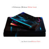 A set of two pillowcases without a core and one duvet cover without filler, featuring a dark digital print design.