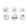 White universal conductive grounding mat components including plugs and a circular plate