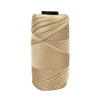 Spool of beige cotton silk thread used for knitting and crafting