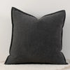 A solid gray chenille throw pillow cover with a square shape.