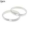 Two silver metal sleeve garters or adjustable arm bands for men