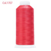 A spool of bright red embroidery thread labeled Col.1707