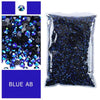Bag of blue ab glitter rhinestones for decoration