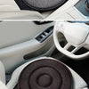Interior view of a car seat showing a rotating cushion for comfort and easy access