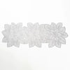 A collection of intricate, lace-like floral patterns for a luxury PVC dining placemat table runner.