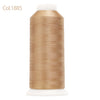 Spool of gold colored high tenacity machine embroidery thread