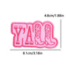 Pink embroidered patch featuring the letters Y A M with a heart design.