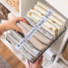 A hand holds a stack of four folded linen bed sheets tied with elastic straps, labeled King and Queen sizes.