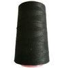 A roll of black cotton hair weave thread used for crafting.