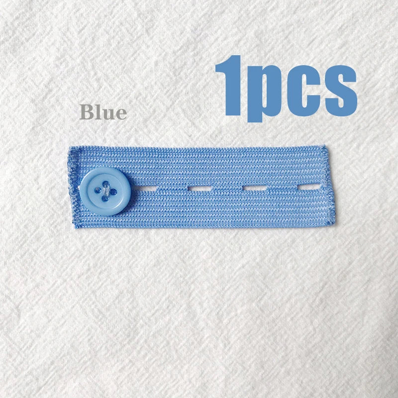 One blue adjustable elastic waist extender belt shown on a white background.