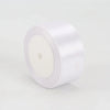 A roll of white satin ribbon measuring 4cm for crafts and gift wrapping.