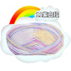 A ball of 11-ply cotton yarn in shades of pink and yellow is shown against a rainbow background.