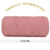 A tightly wound skein of thick, pink polyester blended yarn for crafting.