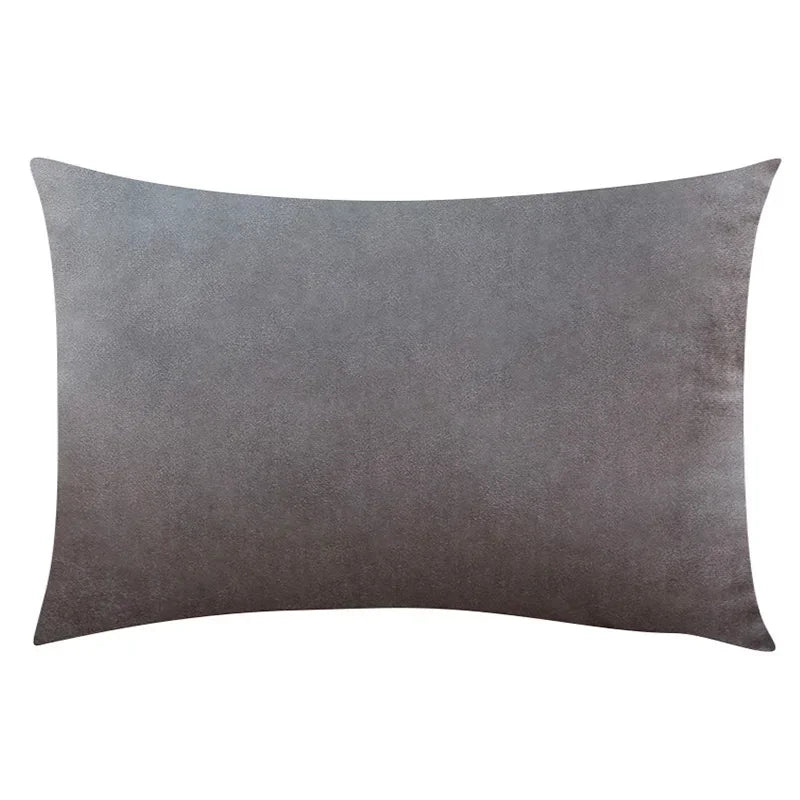 A square, dark gray velvet throw pillow cover.