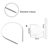 Stainless steel circular knitting needles set with a 4.0mm diameter and a 7cm length tool.