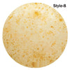 Style-8 blanket throw with a light beige color and scattered orange spots.