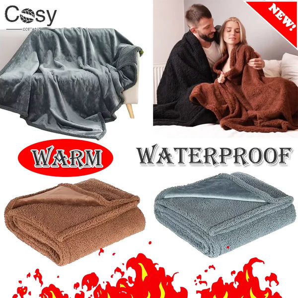 Cozy Waterproof Shaggy Blanket for Couples