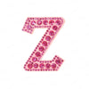 Pink rhinestone letter Z patch for DIY craft project