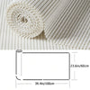 Roll of white silicone non-slip drawer liner for cabinet, bathroom, and table storage