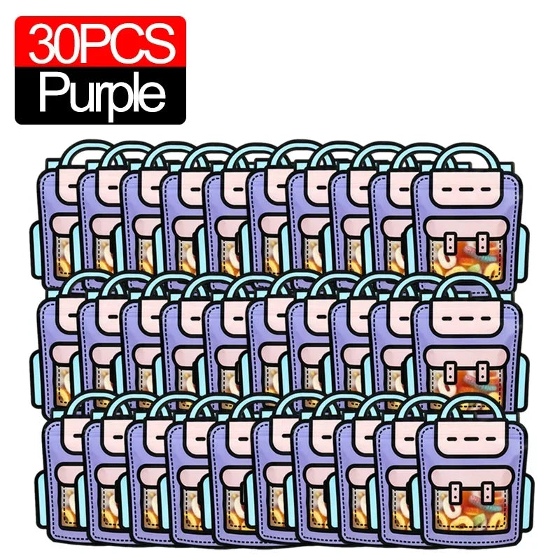 30 pieces of purple cute cartoon birthday and party goodie bags