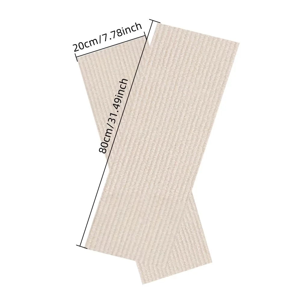 A rectangular beige self-adhesive stair and door mat shown with dimensions 20cm by 80cm.