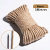A roll of 6mm jute twine, 5 meters long, used for crafts and decor.
