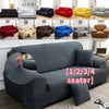 A variety of colorful faux silk sofa covers displayed in different colors and fabrics.