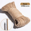 A roll of 3mm jute twine measuring 10 meters for crafts and decor