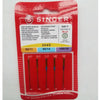 A package of Singer sewing needles with various sizes and types for fabric work.