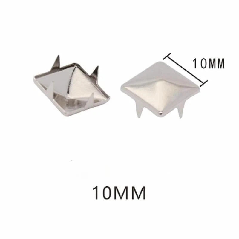 Square Pyramid Metal Studs for DIY Leathercraft and Punk Fashion