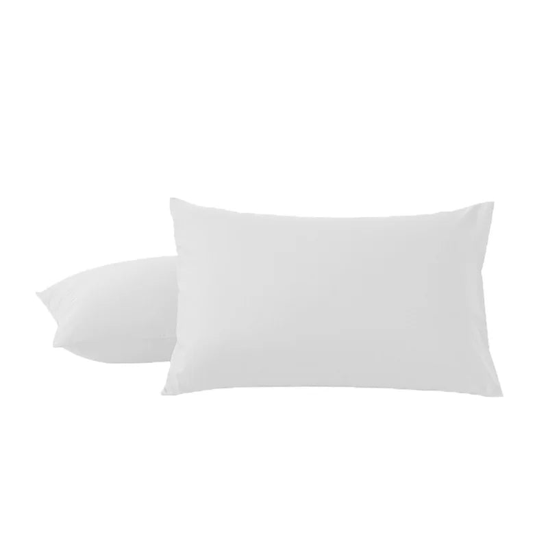 A white microfiber pillow cover is shown.