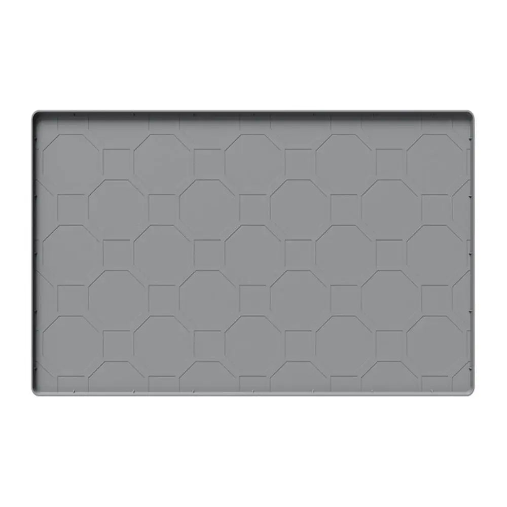 Gray waterproof silicone liner mat for under sink cabinets