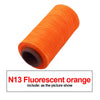 A roll of N13 fluorescent orange waxed thread for leather and crafting.