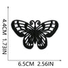 Black embroidered butterfly patch measuring 4.4cm by 1.73in.