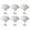Six white non-slip duvet cover clips shown in various angles
