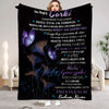 Personalized Mother's Letter Flannel Throw Blanket
