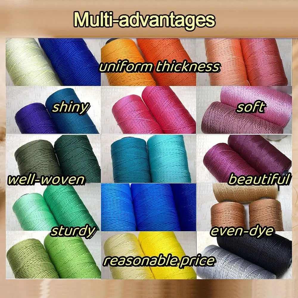 Rolls of multi-advantages cotton silk thread in various colors and textures for knitting and crafting