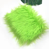Bright lime green faux fur plush fabric for sewing and crafting