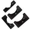 A set of black alignment rulers marked with age categories like Infant, Youth, and Adult.