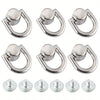 Set of metal D-shaped ring bag handles with screws