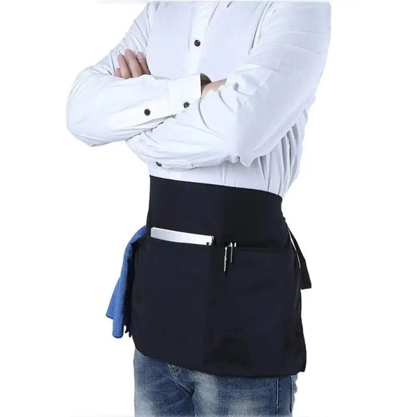 Unisex Waist Apron with Three Pockets