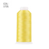 A roll of gold yellow polyester embroidery thread with a white core.