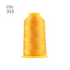 A spool of bright yellow high tenacity polyester embroidery thread.